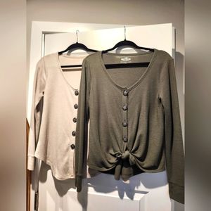 Hollister Boyfriend Long Sleeve Tees (pair)